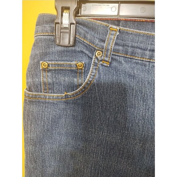 VTG Y2K GLO Low Rise Boot Cut Medium Wash Stretchy Cotton Blend Jeans Sz 11 - Picture 2 of 8